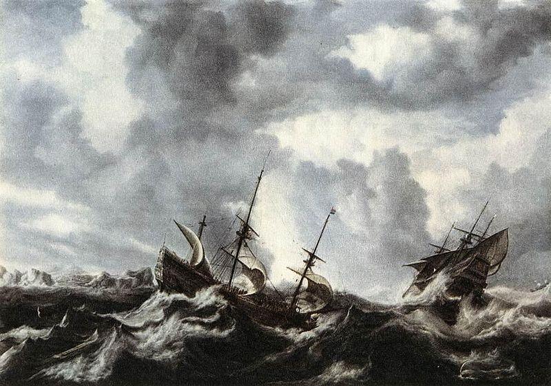 Bonaventura Peeters Storm on the Sea oil painting picture